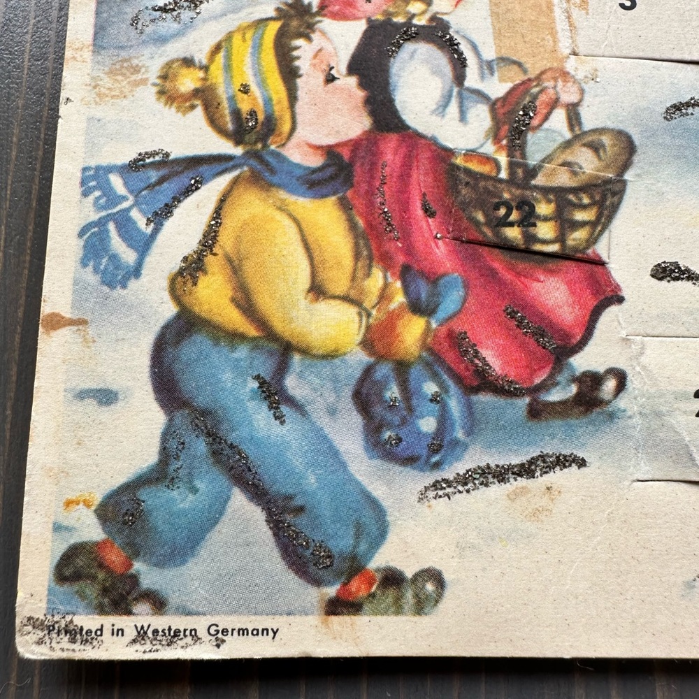 Vintage paper Christmas advent calendar - Picture 4 of 11